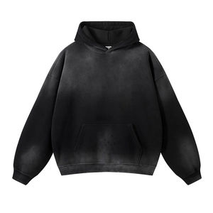 Sudadera con Capucha Extra Grande para Hombre, 100% Algodón, Tejido Grueso de 500g, Sudadera de Punto, Ropa Urbana, con Capucha, Logotipo Personalizado, ODM, Otoño - Product Image 5