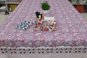 Mantel Rectangular de Lino y Algodón con Estampado Floral, Lavable, para Uso Doméstico, Duradero, Hecho a Mano, Ligero, con Logotipo Personalizado, Estilo Rajasthan - Product Image 2