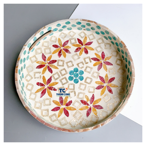 Plateau en nacre pour service de fruits, directement de l'usine, collection de plateaux de service en nacre - Product Image 1