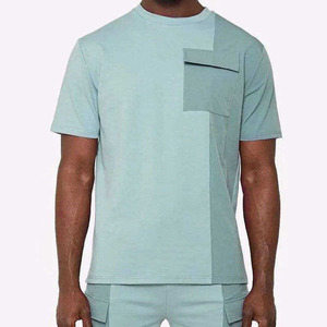 Ensembles de t-shirts et shorts multi-pièces pour hommes, style sportif et athlétique, col rond, jersey, avec shorts chauds pour hommes - Product Image 5