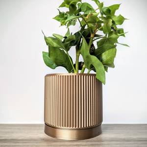 Maceta cilíndrica redonda de metal galvanizado de estilo moderno, maceta galvanizada para flores, utilizada para decoración del hogar y jardín. - Product Image 1