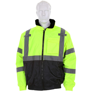High Visibility Safety <b>Jacket</b> With Reflective Strips Custom Design Outdoor Workwear For All Seasons - Product Image 6