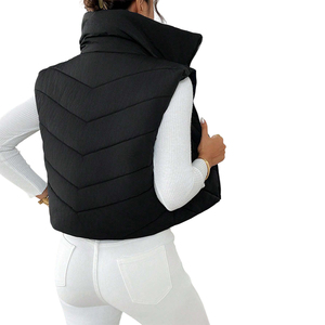 puffer vests fashion fall winter women clothes coat fashion puffer sleeveless <b>jacket</b> new color women customized puffer vest - Product Image 3