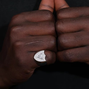Anillo de Compromiso con Diamante Cultivado en Laboratorio, Corte Brillante, Plata de Ley 18k, Halo, Certificado IGI, Joyería Unisex de Lujo, Estilo Hip Hop, Personalizable - Product Image 1
