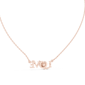 <b>INFINITY</b> LOVE NAZAR LAB GROWN DIAMOND PENDANT SET IN 18KT SOLID <b>ROSE</b> GOLD FOR ENGAGEMENT PARTY VALENTINE GIFT DAILY WEAR - Product Image 2