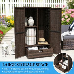 Armadio/Mobiletto da Esterno Marrone Misto con Ripiani per Capannoni e Necessità di Stoccaggio - Product Image 3