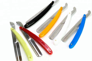New Full Black Barber Shaving Straight <b>Razor</b> Straight Edged Barbers Shaver <b>Razors</b> With Free Leather Packing Custom Logo OEM - Product Image 3