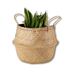 Cesta de Almacenamiento Plegable de Paja Natural Hecha a Mano PHU HAO para Decoración del Hogar, Regalos de Boda y Festivos - Product Image 1