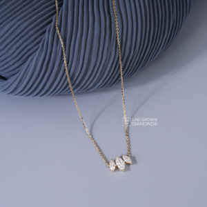 Colgante de Lujo de Plata S925 con Moissanita en Forma de Pera y Corte Redondo para Mujer |   Joyería de Regalo con 23 Piedras en Forma de Lágrima, Calidad VS EF, 2.27 CT - Product Image 4