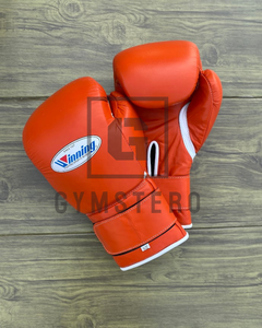 Customizable Leather Professional Lace-Up Full Finger Adjustable Hook-and-Loop Wrist Strap 16 oz Boxing Gloves Martial Arts - Product Image 4