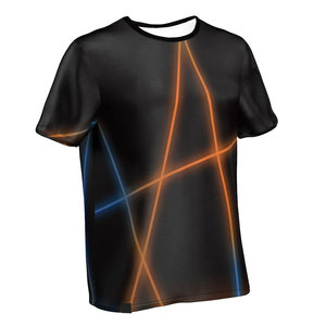 Custom Mens <b>Neon</b> Light Line Sublimation Sports <b>T</b> <b>Shirt</b> Quick Dry Polyester Graphic Running Gym Performance Training Jersey Tee - Product Image 1