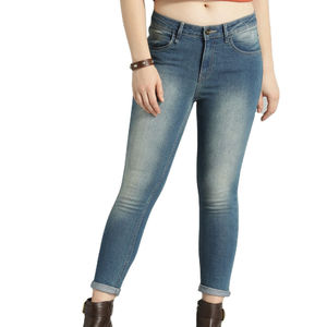 Jeans décontractés pour femmes, coupe skinny, hiver 2025, vente en gros, haute qualité, 100% coton, denim vintage, pantalon droit - Product Image 1