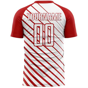 Custom White and Red <b>Soccer</b> Jersey Set for Men Women and Youth with Wholesale Sportswear Manufacturing - Product Image 4