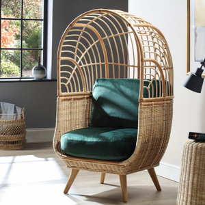 เก้าอี้หวายทรงไข่ Accent Loft รุ่น Rattan Chair ขนาดใหญ่ เป็นมิตรกับสิ่งแวดล้อม ใช้ได้ทั้งภายในและภายนอกอาคาร เหมาะสำหรับห้องนอน ห้องนั่งเล่น และสวนหลังบ้าน ผลิตในเวียดนาม - Product Image 6