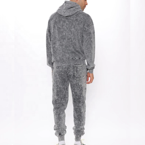 ชุดเสื้อสเวตเชิ้ตและกางเกงจ็อกเกอร์สีเทาแบบ Tie-Dye พรีเมียมสำหรับผู้ชาย |   ชุดเสื้อฮู้ดและกางเกงวอร์มสวมใส่สบายสำหรับใส่ในชีวิตประจำวัน - Product Image 2