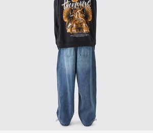 กางเกงยีนส์เดนิมทรงตรงสไตล์สตรีทสำหรับผู้ชาย ผ้าฝ้าย 100% คุณภาพสูง ผลิตตามสั่ง (OEM) สีเทาเข้ม ล้างแบบ Destroyed แห้งเร็ว เหมาะสำหรับฤดูใบไม้ร่วง - Product Image 6