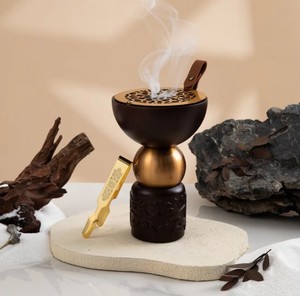 Quemador de incienso de resina de lujo, Mabkhara, incienso árabe de madera de agar y sándalo, decoración para el hogar con fragancia - Product Image 4