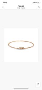 Bracelet en or rose 10 carats pour femme avec diamants ronds taille brillant, diamants de laboratoire, bijoux classiques pour tous les jours - Product Image 4