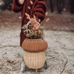 Juguetes para niños al por mayor, carrito de mimbre natural, cesta, maleta, bolsas con ruedas para cochecito al precio más bajo - Product Image 3