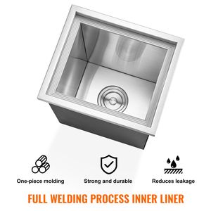 Copertura per Contenitore Ghiaccio Commerciale in Acciaio Inossidabile 14"L x 12"W x 18"H, 40qt, per Cucina Esterna e Occasioni Speciali - Product Image 4
