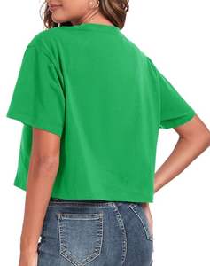 T-shirt court ample à manches courtes pour femme, collection Printemps-Été, personnalisable avec logo, en coton vierge - Product Image 6