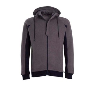 Survêtements de sport pour hommes en molleton personnalisé, coupe slim, unis, en polyester et coton, deux pièces, coupe oversize, avec fermeture éclair, faible MOQ - Product Image 2