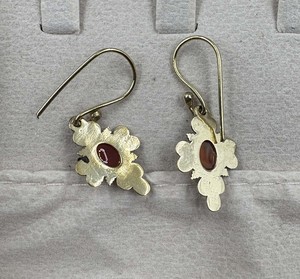 Natural Red Carnelian <b>Gold</b> Plated <b>Dangle</b> <b>Earrings</b> Handmade Floral Gemstone Drop <b>Earrings</b> for Women Wholesale Jewelry - Product Image 5