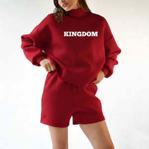 Conjunto de Pantalones Cortos y Camiseta de Cuello Redondo de Color Sólido para Mujer, Precio al por Mayor, Gran Cantidad, 100% Algodón, Transpirable, Estampado, Estilo Urbano - Product Image 6