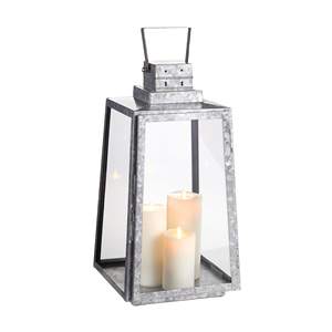 Lanterne à bougie en fer galvanisé motif flocon de neige, en métal argenté, décorative, à suspendre et à poser, pour la décoration intérieure de Noël et des fêtes d'hiver - Product Image 4