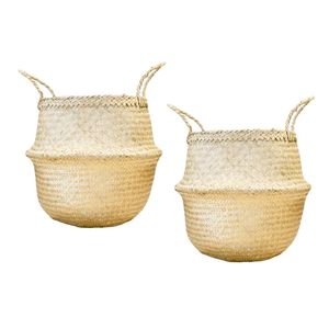 Decorative Handmade SEAGRASS BELLY <b>BASKETS</b> for Plant Pot Cover and Decor, Woven Storage <b>Basket</b> Supplier - Product Image 1