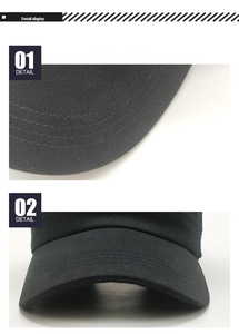 Gorra Plana Estilo Militar de Color Sólido, Unisex, de Algodón, Informal, para las Cuatro Estaciones, 54-56CM, para Adultos - Product Image 5
