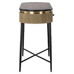 Mesa Consola Moderna de Estilo Mid-Century, Ecológica, Duradera, de Madera Sólida, Base de Mango Acanalada, Hecha a Mano, Fácil de Armar, para Sala de Estar, Hotel, Dormitorio - Product Image 4