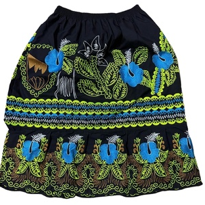 กระโปรงผ้าคอตตอนพิมพ์ลายสำหรับผู้หญิงกระโปรงสตรีทแวร์ผ้า100% งานปักตามสั่ง - Product Image 3