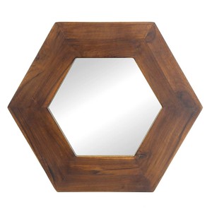 Premium Teak Wood Minimalist Wall <b>Mirrors</b> and Frames OEM Custom Wholesale | Eco-friendly Handmade Durable | Aqudus Saleem India - Product Image 1