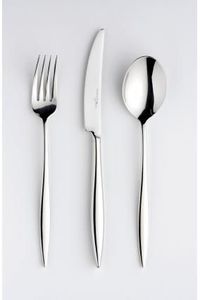 Minimalist Stainless Steel Flatware Set High <b>Mirror</b> Polish Rust Resistant Wedding Cutlery - Product Image 4