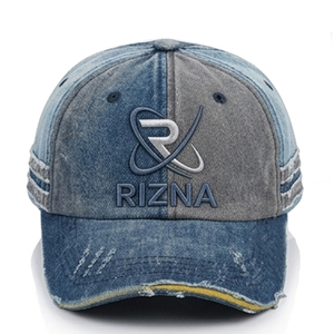 Gorra Trucker de Mezclilla RIZNA, 6 Paneles, Ajustable, Unisex, Estilo Vintage, Logotipo Frontal Lavado, Azul, Algodón, Casual, Primavera/Verano, Calidad Premium OEM - Product Image 5