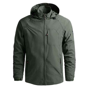 High Demanding Men Windbreaker <b>Jacket</b> Arrival Custom Made <b>Waterproof</b> Front Long Canvas Windbreaker <b>Jacket</b> Stand Collar Hooded - Product Image 2