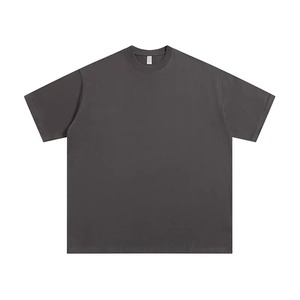 T-shirt Homme 300g en Coton Épais à Manches Courtes Col Rond Coupe Ample Couleur Unie Blanc Basique Été - Product Image 2