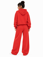Ensemble de survêtement oversize pour femme avec broderie ton sur ton personnalisée, pantalon large, style streetwear décontracté, impression DTG, épaules tombantes, hiver automne