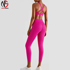 High Quality Women's Yoga Set Activewear 2-Piece Solid Water Resistant <b>Seamless</b> <b>Leggings</b> Factory Direct Sale At NURAK SPORTS - Product Image 3