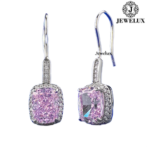 High Quality Jewelux Natural VVS Diamond <b>Stud</b> Earrings 925 Sterling <b>Silver</b> Rhodium Plated IGI Certified Trendy Wedding Earrings - Product Image 4