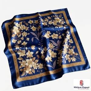 Premium Custom Printed Luxury Silk Scarf Lightweight Womens Square Headscarf OEM ODM Manufacturer Sicily Custom Fabric Products - Product Image 3