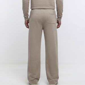 Pantalon de survêtement homme coupe droite 100 % coton, tricoté épais, style baggy, pour l'automne, vente en gros OEM/ODM, personnalisable avec marque privée - Product Image 6