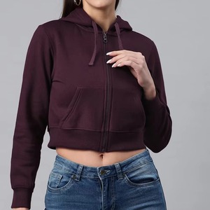Sudadera Corta Casual con Cuello Alto, de Forro Polar Estampado de Alta Calidad, Transpirable, Diseño Único sin Forro, Ropa Urbana de Invierno, con Logotipo Frontal - Product Image 1