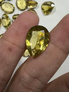 Pierre de quartz citronnée de qualité supérieure pour la création de pendentifs, pierre précieuse facettée à prix de gros auprès du fournisseur - Product Image 3
