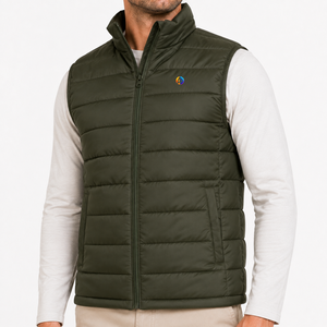 men <b>puffer</b> <b>vest</b> <b>jacket</b> with insulated padding and durable outer material providing comfortable warmth for hiking camping travel - Product Image 6
