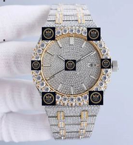 Montre de luxe Hip Hop à mouvement automatique en moissanite VVS1, entièrement sertie de pierres, GPS, résistance à l'eau 10 bars, unisexe - Product Image 1