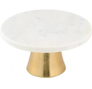 Support à gâteau moderne en métal, forme arrondie, à un seul niveau, pour fête, célébration, anniversaire, présentoir décoratif pour gâteau - Product Image 2