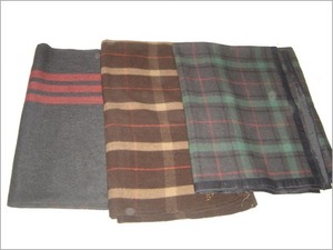 Om Shakti Multi-Purpose Check Wool <b>Blanket</b> Soft Cozy for Home Camping <b>Picnic</b> and Travel - Product Image 2