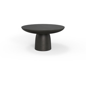 Table basse moderne Statement Surface avec base côtelée, mobilier de salon minimaliste, design durable, finition noire - Product Image 3